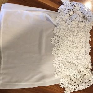 Sheer off the shoulder white blouse